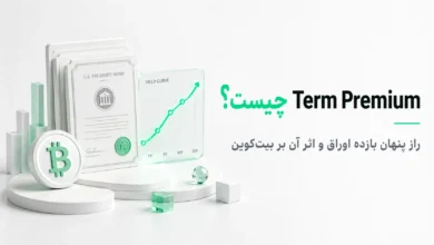 نمودار مفهوم ترم پرمیوم و اثر آن بر بازده اوراق خزانه و بیت کوین