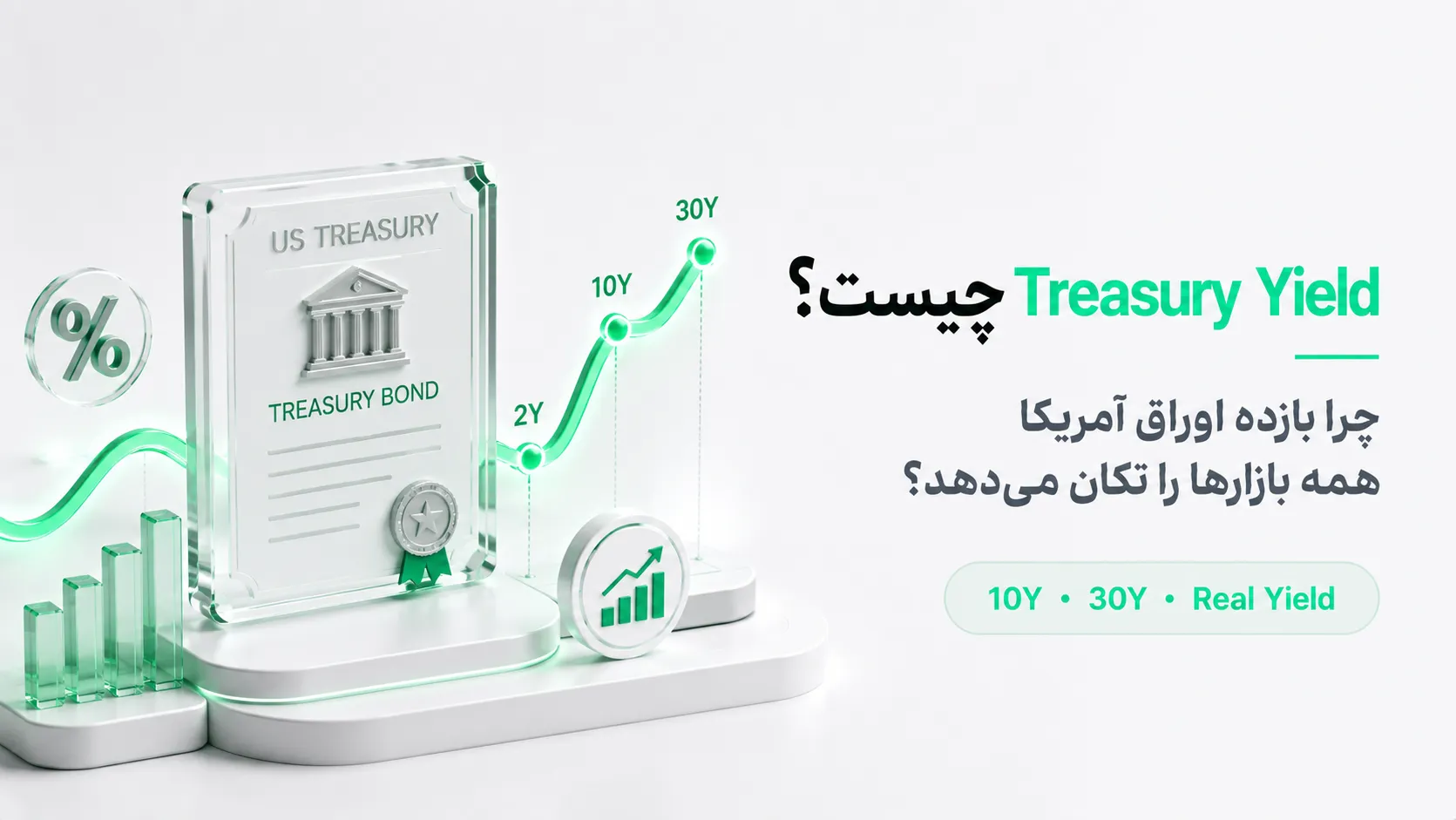 Treasury Yield چیست و بازده اوراق 10 ساله و 30 ساله آمریکا چگونه بر دلار، طلا، سهام و بیت کوین اثر می‌گذارد